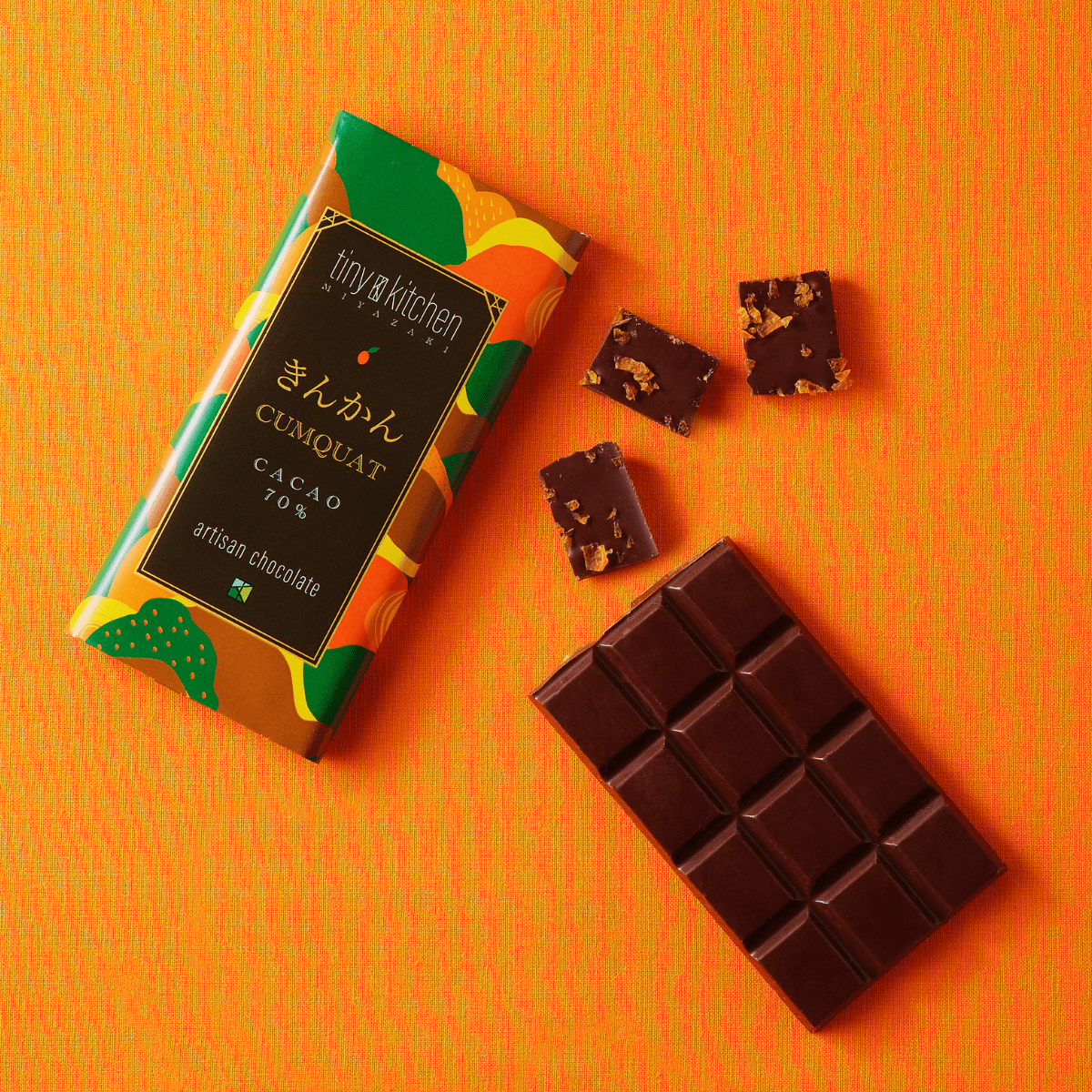 TINYKITCHEN MIYAZAKI Artisan Chocolate Kumquat Cacao 70% - Tokyo Fresh Direct