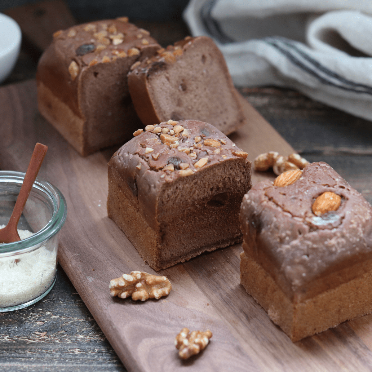 SAKU(GLUTEN－FREE) Rice Flour GF Vegan Mini Breads Bitter Cocoa & Almond - Tokyo Fresh Direct