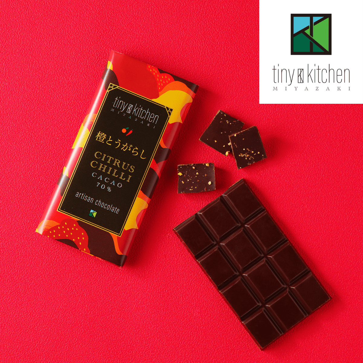 TINYKITCHEN MIYAZAKI Artisan Chocolate Citrus Chilli Cacao 70% - Tokyo Fresh Direct
